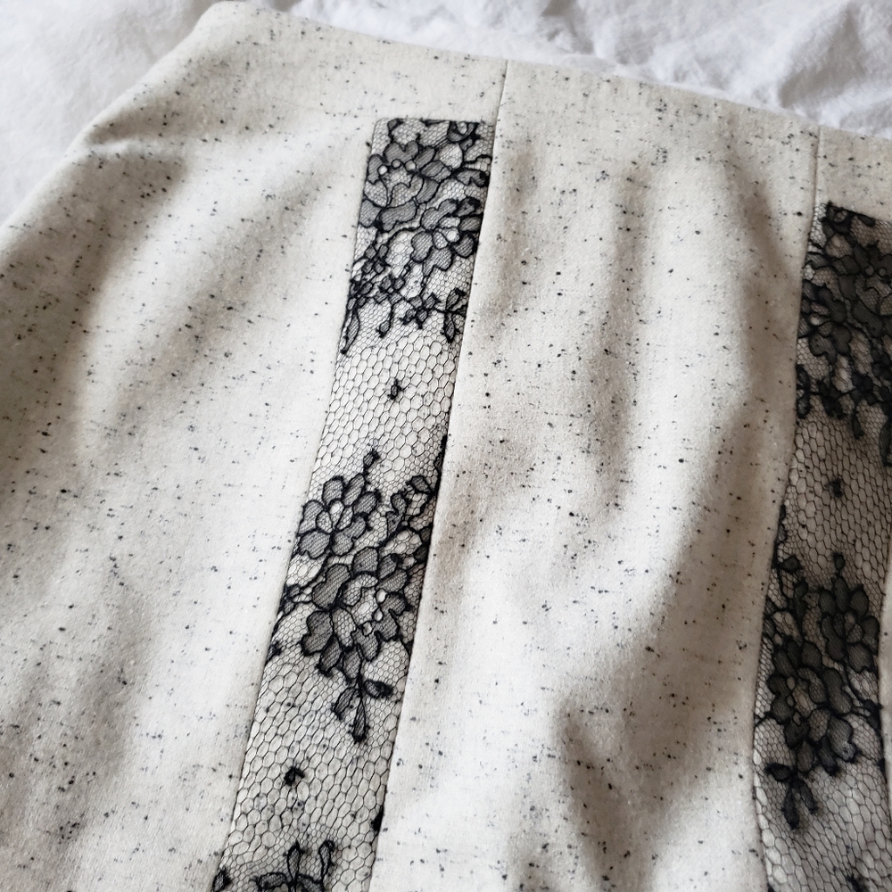 Jason Wu Wool Pencil Skirt with Lace - Picture 3 of 4